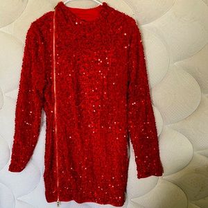 Red drees with zipper